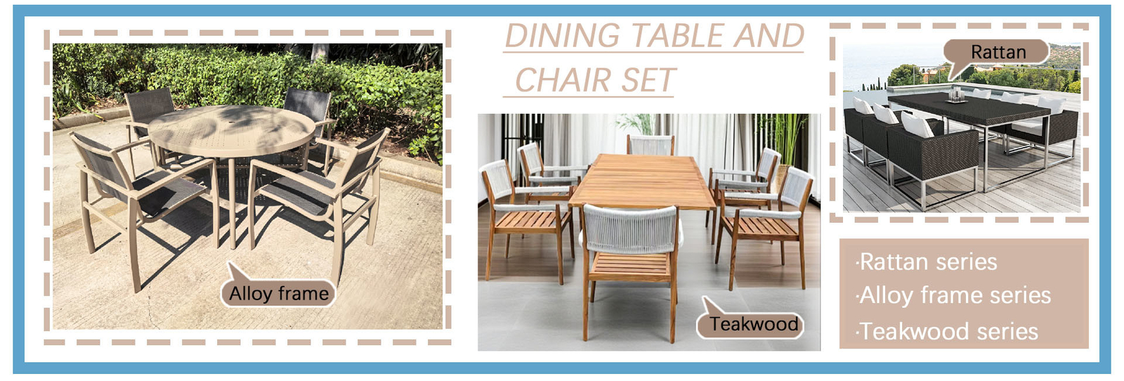Tables et chaises pour les tabourets de pub / bar