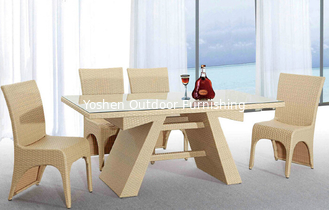 Meubles d'extérieur en osier table à manger -9115