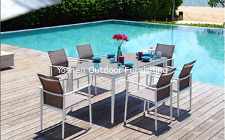 Meubles de patio en aluminium, table à manger 15019