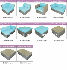 Meubles d'extérieur Sofa modulaire en rotin collection-09series