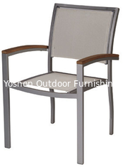 Chaise d'étagère en aluminium pour jardin en extérieur avec tissu texline à enchevêtrement-YS5612