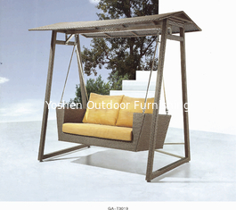Chaise à bascule en osier de patio-3109