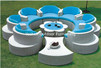 9 pièces chaises rattan ensemble de canapés ronds mobilier de jardin extérieur --9210
