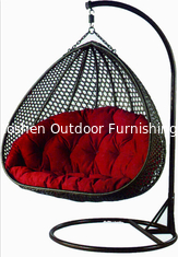 Chaise de balançoire en osier extérieure à l'intérieur--9711