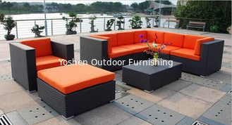 9 pièces 2017 canapé modulaire en écorce de rotin ensemble ottoman table basse à chaise simple --9226