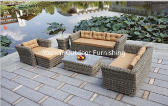 Sofa modulaire en rotin extérieur --9227