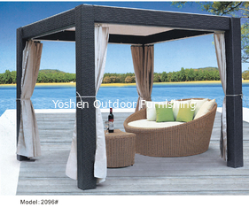Meubles de jardin en osier pavillon/canopée-2096