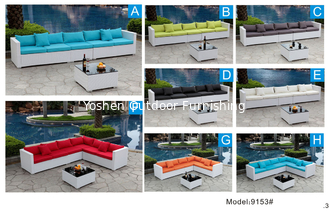 Meubles de canapé extérieur canapé modulaire en rotin --9153