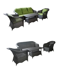 4 pièces de mobilier de canapé en rotin / wicker de style américain -9012A