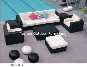 9 pièces de mobilier de patio en rotin canapé de jardin sectionnel -9018