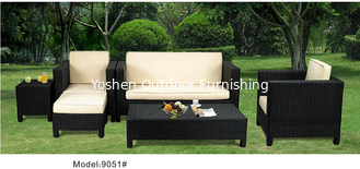 5 pièces de patio extérieur résine Wicker classique canapé à dos haut avec chaise -9051