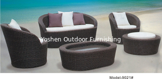 5 pièces -Rattan pour l'extérieur Patio de loisirs dans le jardin intérieur