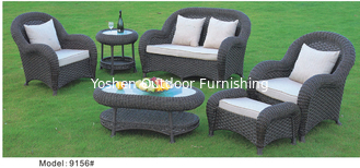 6 pièces -Sofa et chaises d'hôtel étoile mobilier de hall avec canapé en rotin -9156