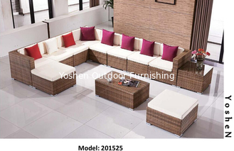12 pièces -Patio extérieur moderne canapé en rotin sectionnel modulaire -201525