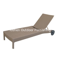 Meubles de piscine en écorce de rotin classique en extérieur chaise longue de jour lit fauteuil roulant à roulettes --- 6035
