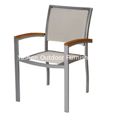 Chaise de jardin empilée en aluminium, étanche à l'eau, chaise de côté de piscine, chaise extérieure en tissu en aluminium, YS5612