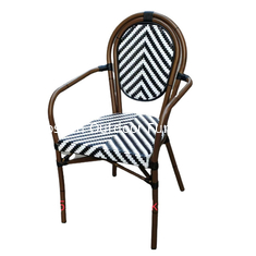Appuie-bras en aluminium en bambou, meubles, chaise de balcon, chaise de jardin en extérieur, chaise en plastique en rotin de moudre, chaise de villégiature ---YS6610