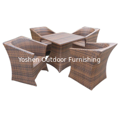 Meubles de jardin en aluminium pour l'extérieur en rotin synthétique PE ensemble de meubles en osier chaises de table---8222
