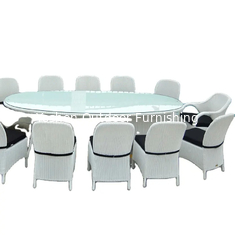 Meubles de piscine d'hôtel de luxe 12 sièges fauteuils à bras table meubles de mariage blanc bras moins chaises meubles d'extérieur---8155