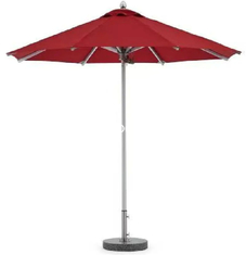 8 pieds de polyester étanche couverture de parapluie rouge pôle du milieu parapluie de patio en aluminium parapluie de pique-nique extérieur - 2300