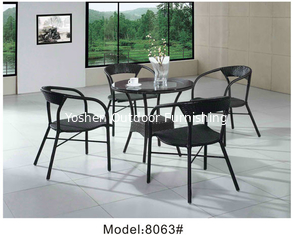 Chaises de restaurant 5 pièces avec table 8063