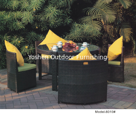 Rattan en écorce blanc en PE, ensemble de jardin 8010