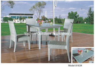 4 chaises sans bras avec table robuste-8163