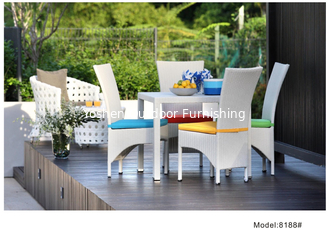 Chaise à manger blanche avec table-8188