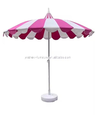 8.5 pieds de durable en acier inoxydable poule parapluie blanche pagode légère pagode parapluies extérieurs parasol-3099