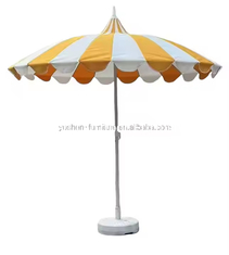 8.5 pieds de durable en acier inoxydable poule parapluie blanche pagode légère pagode parapluies extérieurs parasol-3099