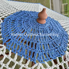9 pieds Nouveau design parapluie de plage tissée personnalisée Coton corde Macrame parasols frottis faits à la main parapluie de canopée tissée