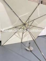 L' ombrelle du marché lourd de luxe hôtel étoile rond ombrelle extérieure en acier inoxydable patio ombrelle parasol--2093
