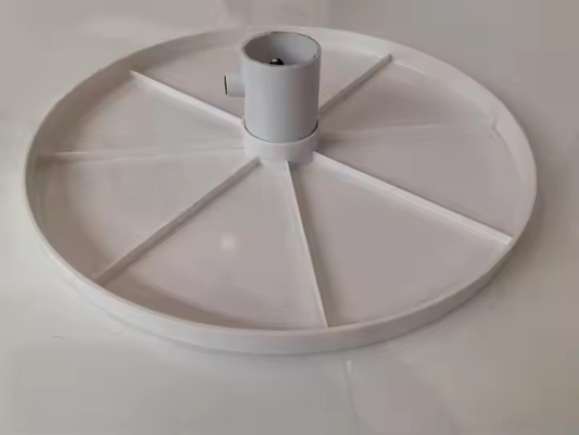 14.5' portable Table de parapluie Patio étagère de la piscine boisson Stand blanc en plastique rond Table de plage de parapluie extérieure