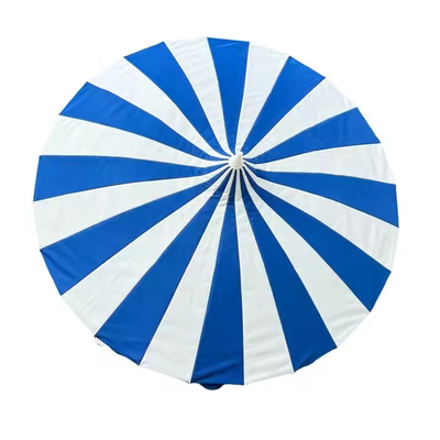 8Parapluie en acier inoxydable Poule à bande blanche Pagoda Parapluie légère Poids extérieur Pagoda Parasol