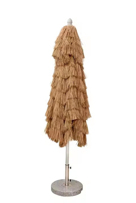 8 FT Aluminium Vintage Maldives Parapluie Maison de plage Hula Beach Parapluie Resort Parapluie Tiki à la paille