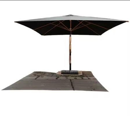 Parasol de jardin géant de 13 pieds, grand parasol noir, parasols de patio, parasols cantilever noirs géants de 4 m avec base