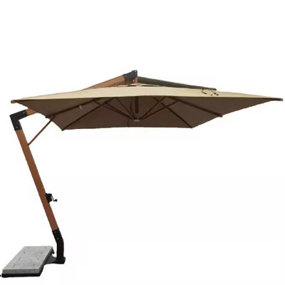 4m lourd grand parapluie extérieur parapluie de marché populaire parapluie d'aluminium beige parapluie à cran