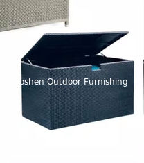 Décoration de piscine extérieure Coffret de rangement de jardin en résine de vigne élégant Boîtes de rangement en rotin et rangement de patio
