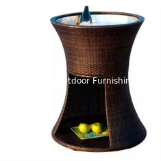 Meubles de piscine personnalisés en résine tressée, plastique, rotin, refroidisseur, refroidisseur de boissons de jardin en rotin