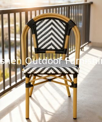 Chaise de cuisine de style bistrot français toutes conditions météorologiques chaise d'extérieur empilable