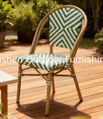 Yoshen Chaise de Bistro française Restaurant vert Café Chaise à manger en plein air