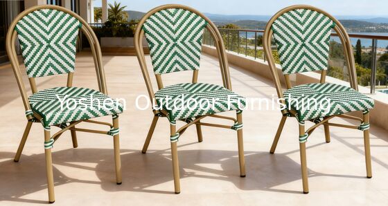 Yoshen Chaise de Bistro française Restaurant vert Café Chaise à manger en plein air