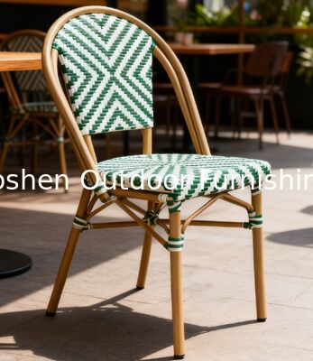 Yoshen Chaise de Bistro française Restaurant vert Café Chaise à manger en plein air