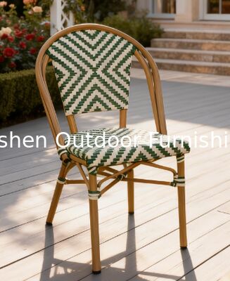 Yoshen Chaise de Bistro française Restaurant vert Café Chaise à manger en plein air
