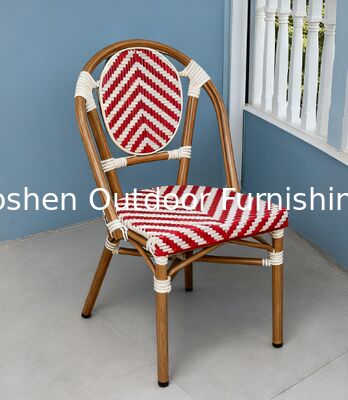 Chaise d'extérieur rose élégante, durable, résistante à la décoloration et aux intempéries, avec un cadre en aluminium robuste pour votre patio