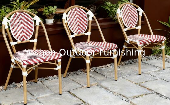 Chaise d'extérieur rose élégante, durable, résistante à la décoloration et aux intempéries, avec un cadre en aluminium robuste pour votre patio