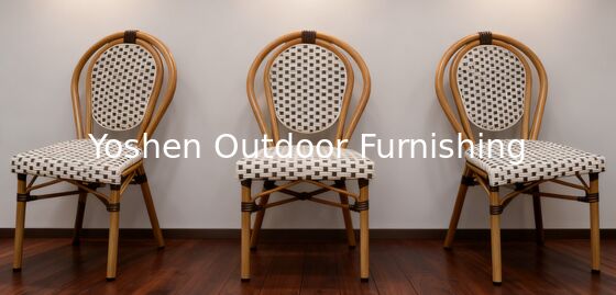 Chaise de piscine d'extérieur empilable, résistante aux intempéries et imperméable, design de style français pour piscine, jardin, hôtel