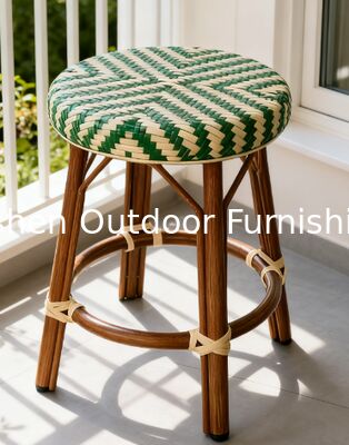 Vente en gros de tabourets de bar français vintage en rotin et en canne à dos