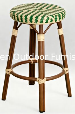 Vente en gros de tabourets de bar français vintage en rotin et en canne à dos