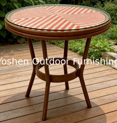 Table basse d'extérieur portable tout temps, design pliable compact pour balcon d'hôtel et bistrot